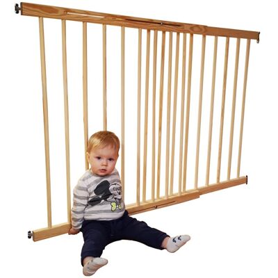 Viking Verstelbaar houten traphekje voor kinderen - 72-122 cm breed, 100 cm hoog Viking Verstelbaar houten traphekje voor kinderen - 72-122 cm breed, 100 cm hoog