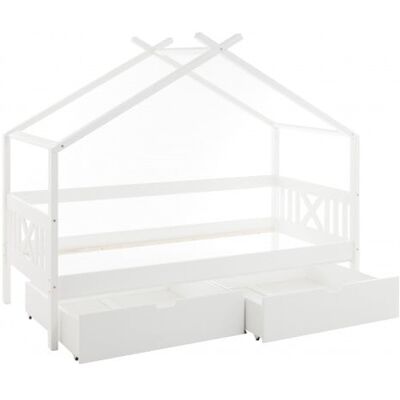 Viking Multifunctioneel huisbed voor kinderen met 2 opberglades - 90x200 cm Viking Multifunctioneel huisbed voor kinderen met 2 opberglades - 90x200 cm