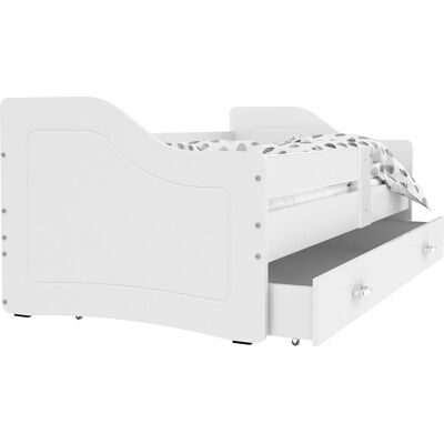 Viking Duurzaam Houten Kinderbed 200x80 cm - Wit - Met Opberglade en Matras Viking Duurzaam Houten Kinderbed 200x80 cm - Wit - Met Opberglade en Matras