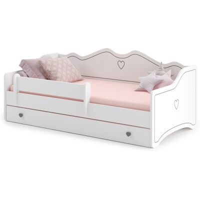 Viking Veilig kinderbed EMMA met hekje en matras - 160x80cm - wit Viking Veilig kinderbed EMMA met hekje en matras - 160x80cm - wit