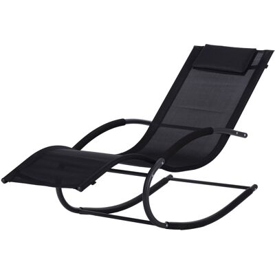 Viking Zwarte schommelstoel voor de tuin - Weerbestendig en comfortabel - 140x63x89 cm Viking Zwarte schommelstoel voor de tuin - Weerbestendig en comfortabel - 140x63x89 cm