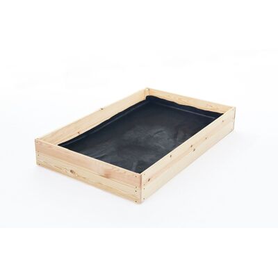 Viking Moestuinbak voor balkon of terras 140x80x18 cm compact hout met gronddoek Viking Moestuinbak voor balkon of terras 140x80x18 cm compact hout met gronddoek