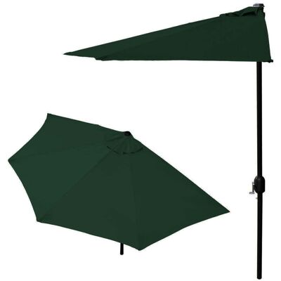 Viking Ruimtebesparende halve balkonparasol - 240 cm - groen - met zwengel Viking Ruimtebesparende halve balkonparasol - 240 cm - groen - met zwengel