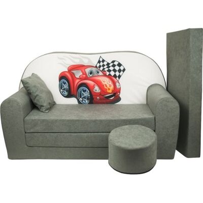 Viking Veilige kinder slaapbank set met wasbare hoes - Cars thema - Grijs Viking Veilige kinder slaapbank set met wasbare hoes - Cars thema - Grijs