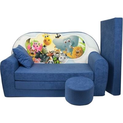 Viking Veilige en wasbare kinder slaapbank set - navy blauw - Madagaskar patroon Viking Veilige en wasbare kinder slaapbank set - navy blauw - Madagaskar patroon