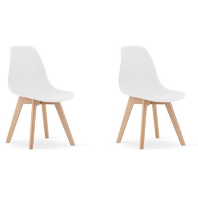 Viking Duurzame KITO eetkamerstoelen - set van 2 kindvriendelijke stoelen - wit Viking Duurzame KITO eetkamerstoelen - set van 2 kindvriendelijke stoelen - wit