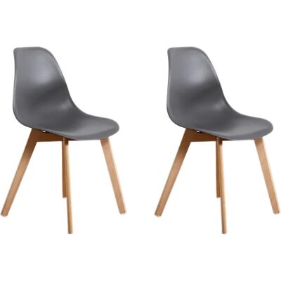 Viking Betaalbare set van 2 grijze eetkamerstoelen KITO - perfect voor je eerste huis Viking Betaalbare set van 2 grijze eetkamerstoelen KITO - perfect voor je eerste huis
