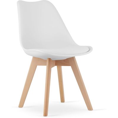 Viking Comfortabele en duurzame eetkamerstoelen - set van 4 - wit Viking Comfortabele en duurzame eetkamerstoelen - set van 4 - wit