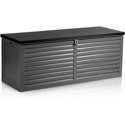 Viking Grote weerbestendige opbergbox voor tuin - 390 liter - zwart Viking Grote weerbestendige opbergbox voor tuin - 390 liter - zwart