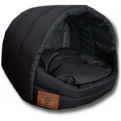 Viking Comfortabel hondenbed voor kleine honden - zwart - 45 x 49 x 36 cm Viking Comfortabel hondenbed voor kleine honden - zwart - 45 x 49 x 36 cm