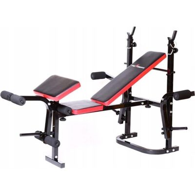 Viking Verstelbare multifunctionele trainingsbank - Rood & Zwart Viking Verstelbare multifunctionele trainingsbank - Rood & Zwart