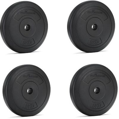 Viking halterschijven 20 kg set met beschermende kunststof laag voor thuisgebruik Viking halterschijven 20 kg set met beschermende kunststof laag voor thuisgebruik