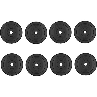 Viking halterschijven set 20 kg 8 schijven 2,5 kg 26 mm diameter Viking halterschijven set 20 kg 8 schijven 2,5 kg 26 mm diameter