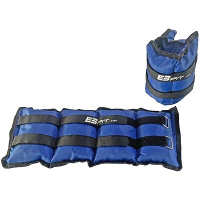 Viking polsgewichten 6 kg set van 2x3 kg blauw voor thuis fitness Viking polsgewichten 6 kg set van 2x3 kg blauw voor thuis fitness