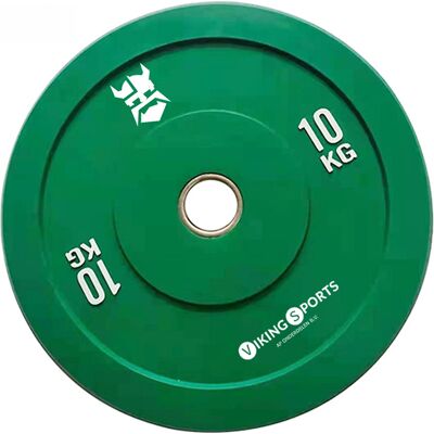 Viking Compacte rubberen halterschijf 10 kg - ideaal voor thuisgym Viking Compacte rubberen halterschijf 10 kg - ideaal voor thuisgym