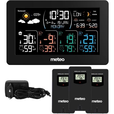 ECOTOYS Weerstation - draadloos - 20.5 x 13 x 2.5 cm - met sensoren ECOTOYS Weerstation - draadloos - 20.5 x 13 x 2.5 cm - met sensoren