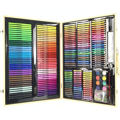 LEAN Toys Tekenkoffer - palet - 251 elementen - opvouwbaar LEAN Toys Tekenkoffer - palet - 251 elementen - opvouwbaar