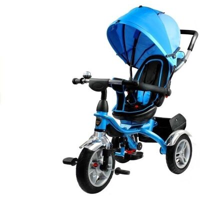 LEAN Toys Driewieler met duwstang - en zonnekap - 65x50x105 cm - blauw LEAN Toys Driewieler met duwstang - en zonnekap - 65x50x105 cm - blauw