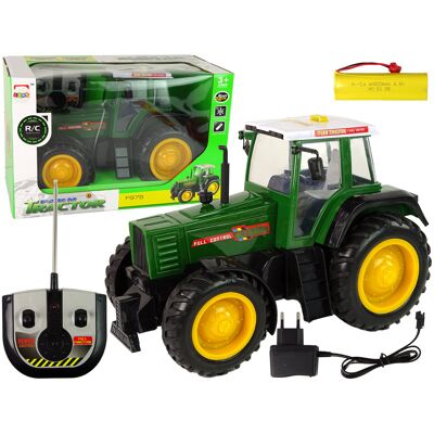 LEAN Toys Bestuurbare trekker - RC - 38x22,5x19cm - groen zwart LEAN Toys Bestuurbare trekker - RC - 38x22,5x19cm - groen zwart