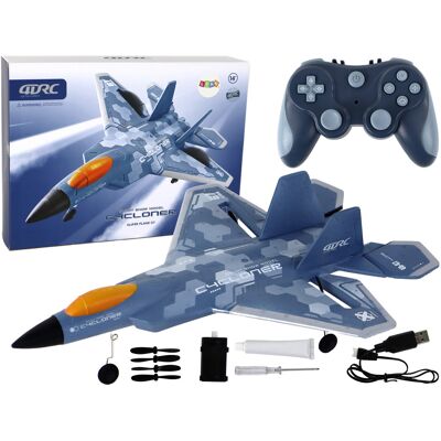 LEAN Toys RC vliegtuig - 0,5m/sec - tot 200m - 2,4G - verlichting - blauw LEAN Toys RC vliegtuig - 0,5m/sec - tot 200m - 2,4G - verlichting - blauw