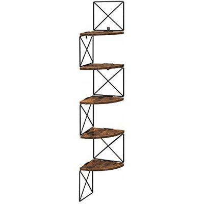 Leobert Industriële Wandkast - Rustieke Bruine - 20x20x127,5 cm - Zelfmontage Leobert Industriële Wandkast - Rustieke Bruine - 20x20x127,5 cm - Zelfmontage