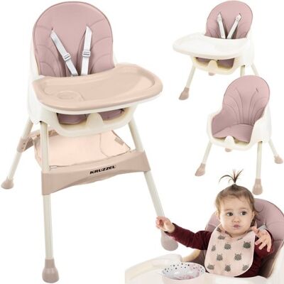 Viking Choice Kinderstoel - Gaat met je mee - Baby hoge stoel - 3-in-1 - Roze Viking Choice Kinderstoel - Gaat met je mee - Baby hoge stoel - 3-in-1 - Roze