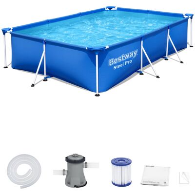 Bestway zwembad - opzetzwembad - 300x201x66cm - blauw Bestway zwembad - opzetzwembad - 300x201x66cm - blauw
