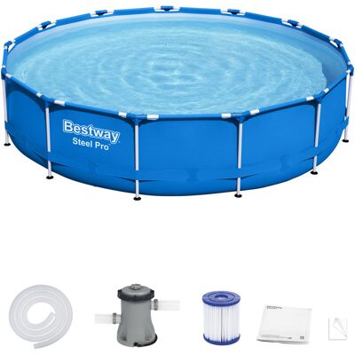Bestway zwembad met pomp - opzetzwembad - 396x84 cm - blauw Bestway zwembad met pomp - opzetzwembad - 396x84 cm - blauw