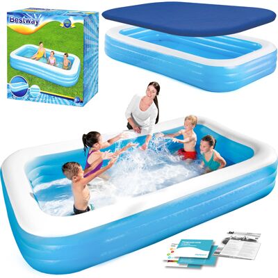 Bestway opblaaszwembad - 305x183x56cm - blauw Bestway opblaaszwembad - 305x183x56cm - blauw