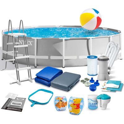 Intex opzetzwembad - 457x122cm - 16805L - grijs Intex opzetzwembad - 457x122cm - 16805L - grijs