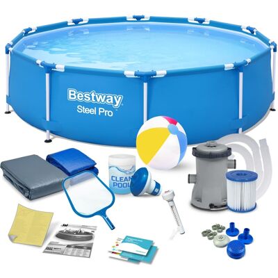 Bestway opzetzwembad - 305x76cm - incl accessoires, filterpomp & bal Bestway opzetzwembad - 305x76cm - incl accessoires, filterpomp & bal