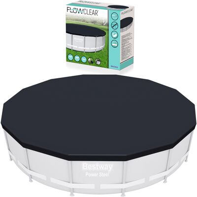 CPO Bestway - afdekzeil zwembad - dekzeil - 488cm - PVC - grijs CPO Bestway - afdekzeil zwembad - dekzeil - 488cm - PVC - grijs