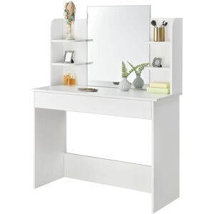 ModernHome Kaptafel - cosmetische tafel - wit - met spiegel ModernHome Kaptafel - cosmetische tafel - wit - met spiegel