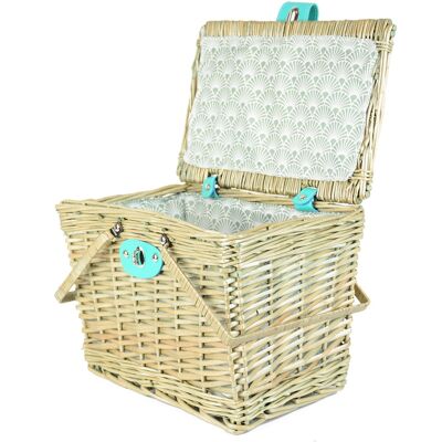 Viking Choice Picknickmand - rieten mand - 33x22x25 cm Viking Choice Picknickmand - rieten mand - 33x22x25 cm