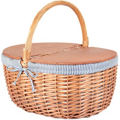 Viking Choice Picknickmand - rieten mand - 44x34x21 cm Viking Choice Picknickmand - rieten mand - 44x34x21 cm
