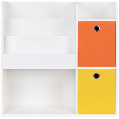 ECOTOYS Boekenkast - wit - functioneel ontwerp - 89 x 35 x 88 cm ECOTOYS Boekenkast - wit - functioneel ontwerp - 89 x 35 x 88 cm