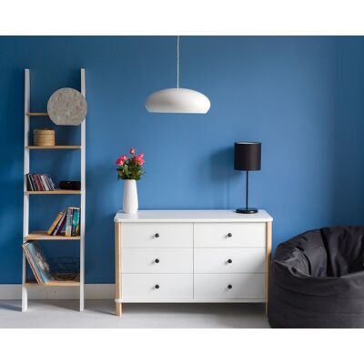 Viking Choice FSC gecertificeerde Ashme ladekast - essenhout en MDF - 6 lades - wit (60 karakters) Viking Choice FSC gecertificeerde Ashme ladekast - essenhout en MDF - 6 lades - wit (60 karakters)