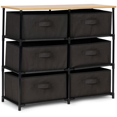 ModernHome Opbergkast - 75x30x67 cm - 6 manden - grijs ModernHome Opbergkast - 75x30x67 cm - 6 manden - grijs