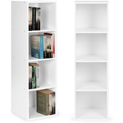 ECOTOYS Boekenkast - 30,5x30x106,5 cm - 4 schappen - wit ECOTOYS Boekenkast - 30,5x30x106,5 cm - 4 schappen - wit