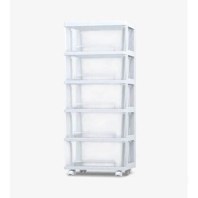 ECOTOYS Kunststof ladekast op wielen - Kast - Lades - 98 x 40 x 33 cm ECOTOYS Kunststof ladekast op wielen - Kast - Lades - 98 x 40 x 33 cm