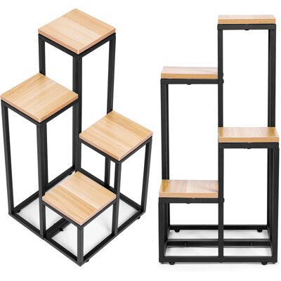 ECOTOYS Plantenstandaard - 4 planken - metaal - 34x34x69,5 cm - licht ECOTOYS Plantenstandaard - 4 planken - metaal - 34x34x69,5 cm - licht