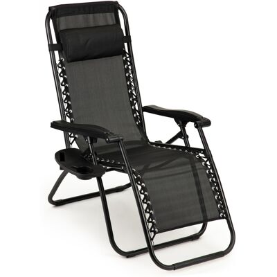 ECOTOYS Ligstoel tuin - 90x119cm - verstelbaar - zwart ECOTOYS Ligstoel tuin - 90x119cm - verstelbaar - zwart