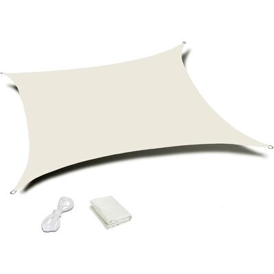 ECOTOYS Schaduwdoek waterdicht - beige - 3x3 m - UV-bestendig ECOTOYS Schaduwdoek waterdicht - beige - 3x3 m - UV-bestendig