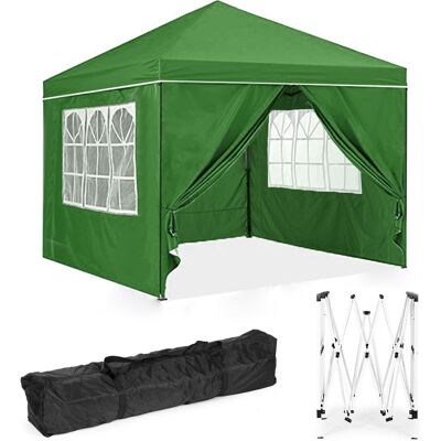 ECOTOYS Paviljoen 3x3 - met ramen - zelfopzettend - weerbestendig ECOTOYS Paviljoen 3x3 - met ramen - zelfopzettend - weerbestendig
