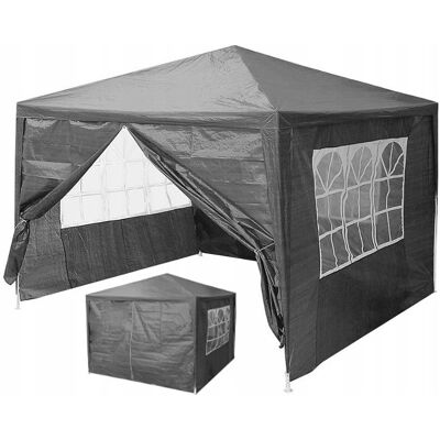 ECOTOYS Partytent 3x3 - grijs - 9,7 kg - afneembare zijpanelen ECOTOYS Partytent 3x3 - grijs - 9,7 kg - afneembare zijpanelen