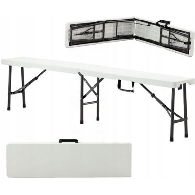 Chomik Inklapbare bank - klapbank - 180x25x43 cm - wit Chomik Inklapbare bank - klapbank - 180x25x43 cm - wit