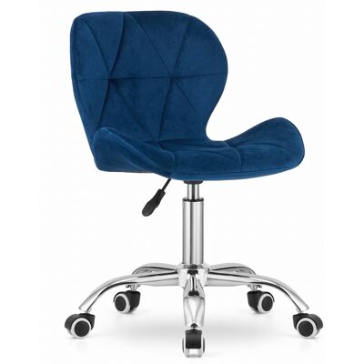 Viking Choice Bureaustoel AVOLA - ergonomisch - velours - blauw Viking Choice Bureaustoel AVOLA - ergonomisch - velours - blauw