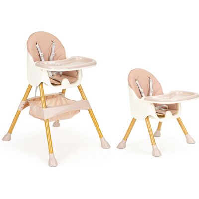 ECOTOYS Kinderstoel - met verstelbare poten - 2-in-1 - roze, hout ECOTOYS Kinderstoel - met verstelbare poten - 2-in-1 - roze, hout