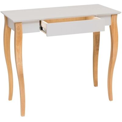 Ragaba Bureau Lillo - Lichtgrijs met natuurlijke beukenhouten poten, 1 lade - FSC® gecertificeerd Ragaba Bureau Lillo - Lichtgrijs met natuurlijke beukenhouten poten, 1 lade - FSC® gecertificeerd