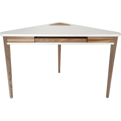 Ragaba Hoekbureau Ashme - Wit, FSC-gecertificeerd, 1 lade, toetsenbordlade Ragaba Hoekbureau Ashme - Wit, FSC-gecertificeerd, 1 lade, toetsenbordlade